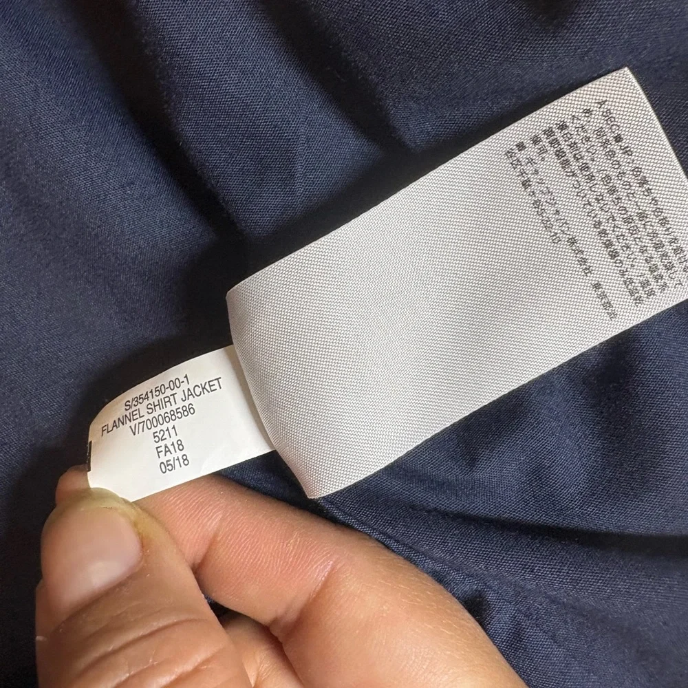 Banana Republic Navy and White Plaid‎ Men's XL Shirt Jacket